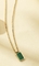 Collana con ciondolo in pietra verde quadrata con collane moda vintage in acciaio inossidabile 18k