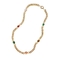 Set di gioielli in acciaio inossidabile Collana con bracciale in pietra ovale colorata per donna