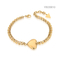 Regalo di San Valentino del braccialetto di forma del cuore dell'oro 24k dei gioielli di marca di lusso di nicchia