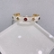 Braccialetti con polsini larghi bianchi in acciaio inossidabile con pietre preziose colorate per matrimonio