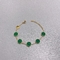 marca indipendente del progettista intorno alla catena verde della mano di acciaio inossidabile del braccialetto delle coperture
