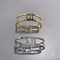 Bracciale in acciaio inossidabile 18 carati con doppio anello con design a forma di L