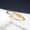 braccialetto dell'oro del Rhinestone dei gioielli del progettista dell'acciaio inossidabile di 58X44mm con la vite