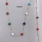 Braccialetto in acciaio inossidabile per gioielli con catena di perline colorate di marca unica