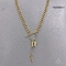 Chiave capa della collana del pendente dell'oro 14k della serratura di lusso di acciaio inossidabile e braccialetto della serratura