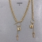 Chiave capa della collana del pendente dell'oro 14k della serratura di lusso di acciaio inossidabile e braccialetto della serratura