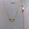 Bracciale semplice con collana di conchiglie tricolore in acciaio inossidabile di marca di lusso