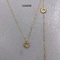 Collana sottile dell'ingranaggio 45cm dell'oro dell'insieme dei gioielli di acciaio inossidabile dell'oro di qualità superiore di marca 18k