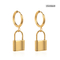 Orecchini in oro femmina in acciaio inossidabile CE Orecchini pendenti in metallo con serratura vintage
