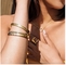 Braccialetti di lusso impreziositi da bracciale con strass in oro da 2,3 pollici