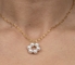 Collana di gioielli di coppia di fidanzamento Catena d'oro con pendente a cerchio di perle