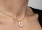 Collana di gioielli di coppia di fidanzamento Catena d'oro con pendente a cerchio di perle