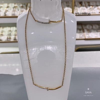 Gioielli di moda placcati oro 18k del braccialetto della collana del pendente del chiodo del Rhinestone