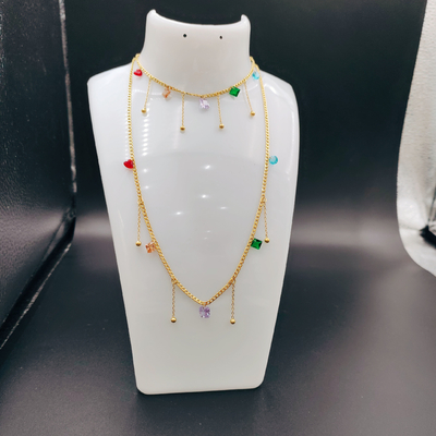 Nuovo arrivo di tendenza High Polish Nuovo oro colore in acciaio inossidabile orecchino, collana, braccialetto set per donna