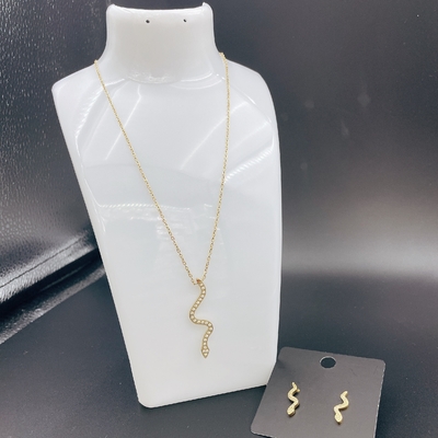 Snake High Polish Nuovo oro in acciaio inossidabile orecchini, collane, braccialetti per donna