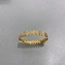 Braccialetto di lusso di acciaio inossidabile dell'oro di Olive Branch Inlaid Diamond Bracelet dei gioielli