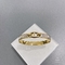 braccialetto aperto a ferro di cavallo della fritillaria bianca del fermaglio del braccialetto di acciaio inossidabile dell'oro 18K di 58x44mm