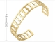 Braccialetto vuoto di acciaio inossidabile dell'oro del braccialetto 24k della perla dell'oro di marca di superfluità ampio