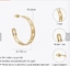 l'oro 14K ha placcato gli orecchini spessi del cerchio imballa i gioielli del cerchio di Chunky Hoops Set Hypoallergenic Small