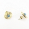 l'oro 18K ha placcato gli orecchini blu del regalo di Daisy Ear Stud For Women del turchese del sintetico dei gioielli di acciaio inossidabile