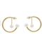 l'oro 18K ha placcato gli orecchini che i gioielli C di acciaio inossidabile modellano la perla a catena per il partito