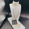 Nuovo arrivo linee di tendenza Nuovo colore oro orecchino in acciaio inossidabile, collana, bracciale set per donna