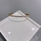 Braccialetto del braccialetto dell'onda dell'acciaio inossidabile del braccialetto del Rhinestone dell'oro di marca 24k di lusso
