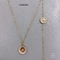 Set di gioielli di marca di lusso Collana con ciondolo in acciaio inossidabile con motivo a sole