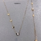 Set di gioielli in acciaio inossidabile con catena a farfalla con strass di marca di lusso