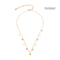 Collana elegante del Rhinestone del cuore di amore dei gioielli placcati oro 18k di modo con la nappa