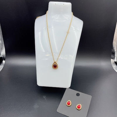 2024 Nuovi set di gioielli in acciaio inox impermeabile, 18K oro, regalo di lusso, all'ingrosso