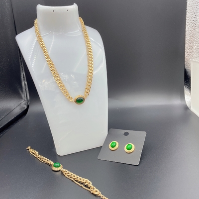 2024 Nuovi set di gioielli in acciaio inox impermeabile, 18K oro, regalo di lusso, all'ingrosso